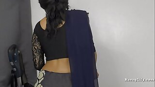 Horny Indian girl pees for the brush stepbrother in law roleplay in Hindi